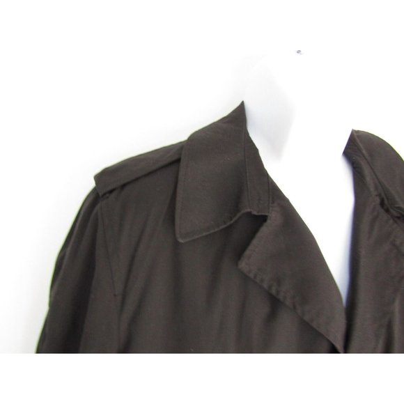 US Navy All Weather Black Trench Rain Coat With Liner Men's Size 38 XLong - Picture 3 of 9